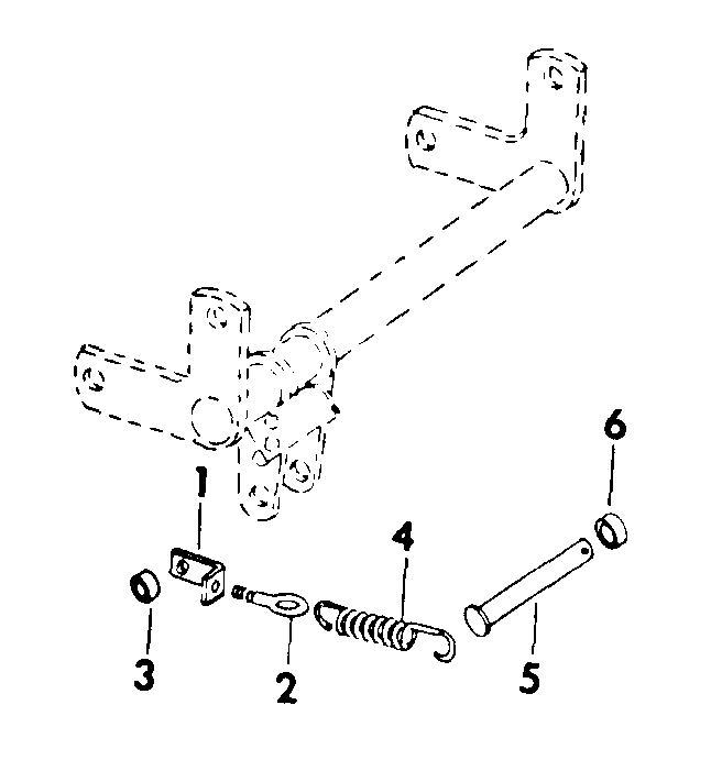 Lift Return Assist Spring Diagram and Parts List for CUB185  Cub Cadet Lawn Tractor